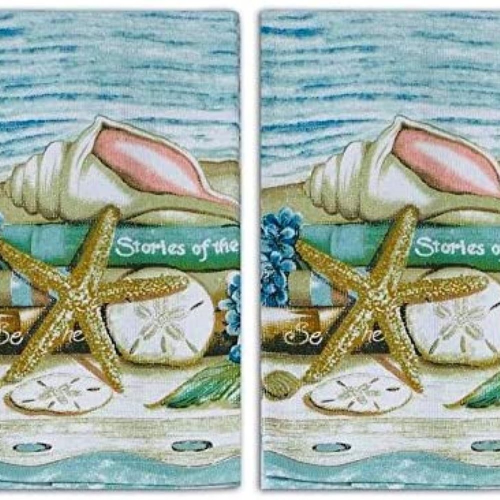 𝅺set of 2 Kay Dee Designs Stories of the Sea Kitchen Towels